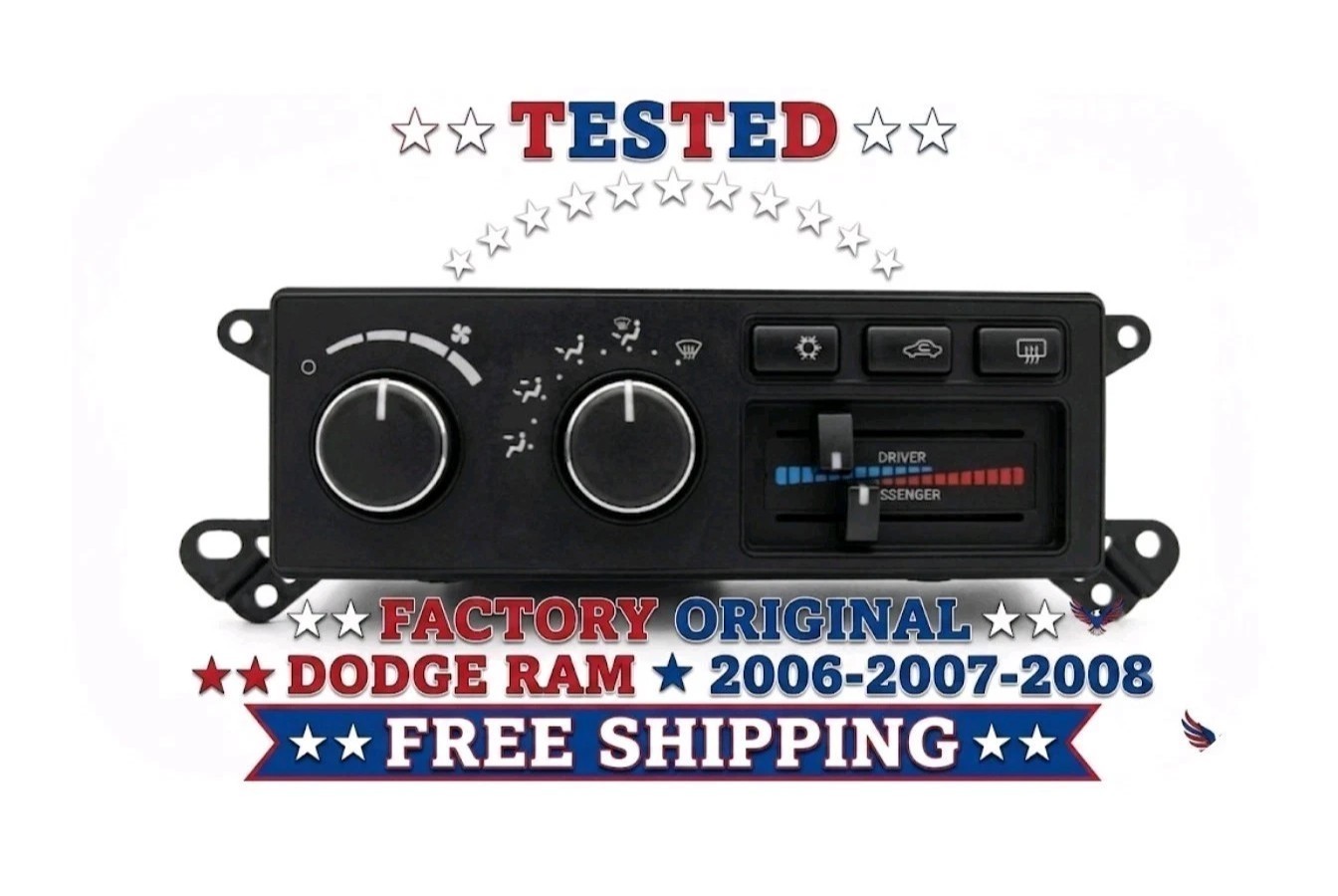 2006-2008 DODGE RAM HEATER CLIMATE TEMPERATURE CONTROL DUAL ZONE P55057080AA 