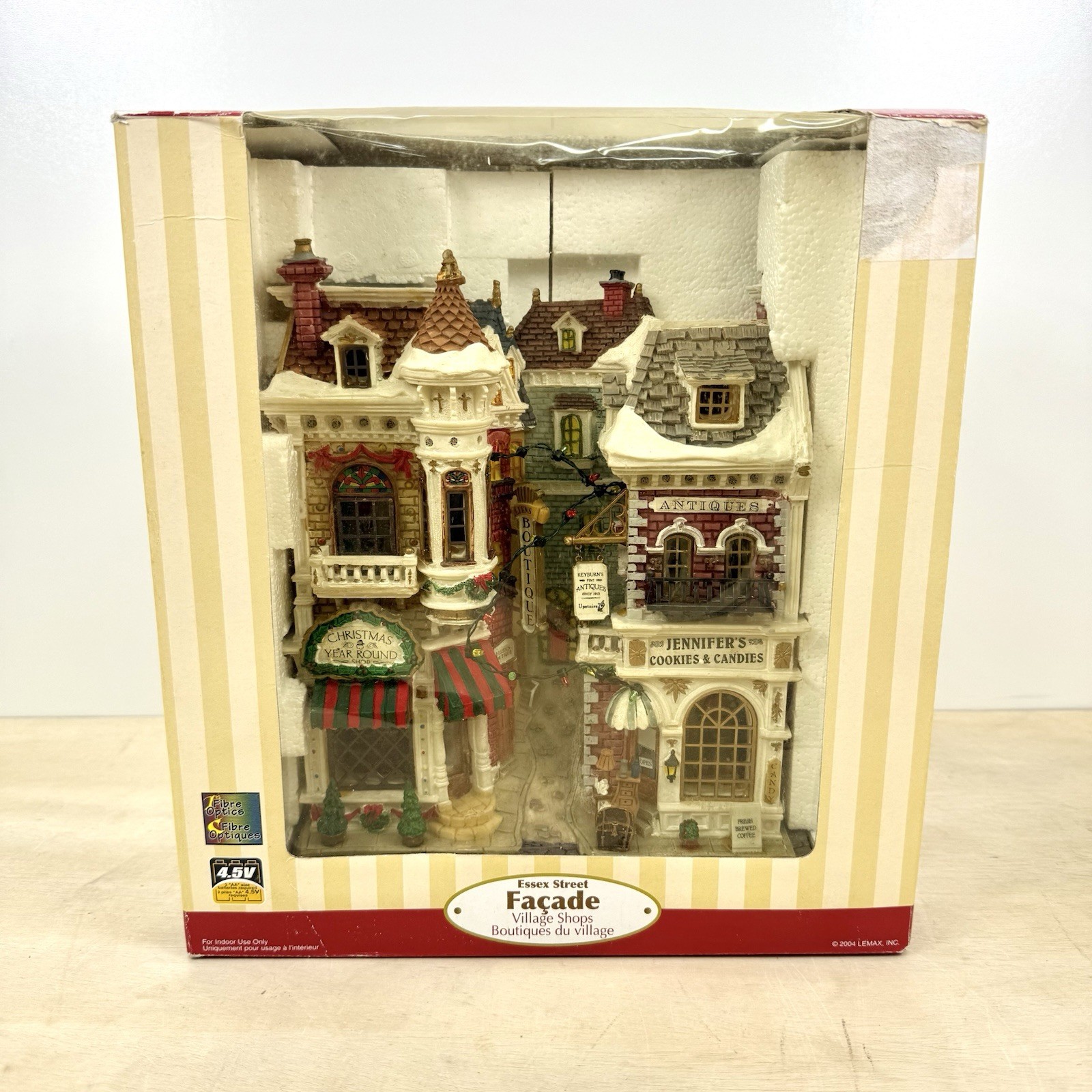 LEMAX Essex Street Facade Village Shops 45094 Porcelain Vintage Building - NICE