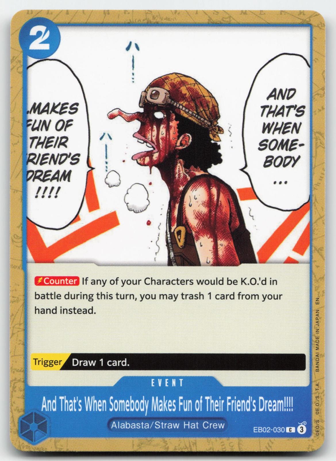 And That's When Somebody Makes Fun of Their Friend's Dream EB02-030 NM