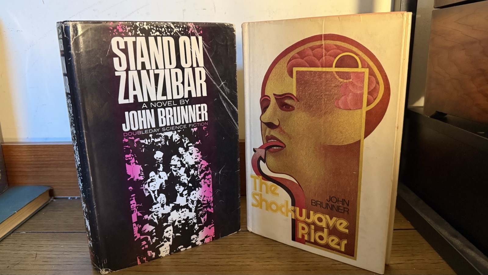 Stand on Zanzibar & Shockwave Rider, John Brunner, Hardcover Book Club Editions Stand on Zanzibar & Shockwave Rider, John Brunner, Hardcover Book Club Editions