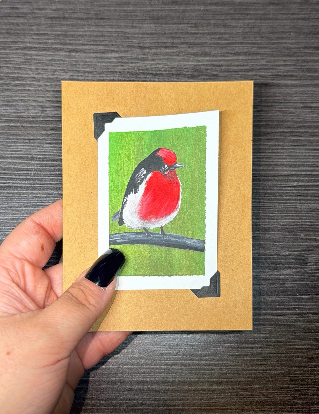 ACEO Original Acrylic Painting Bird Series by Emily ACEO Original Acrylic Painting Bird Series by Emily