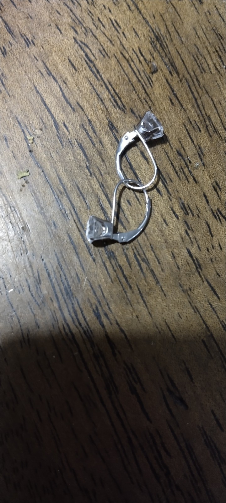 14k white gold diamond vintage earrings 