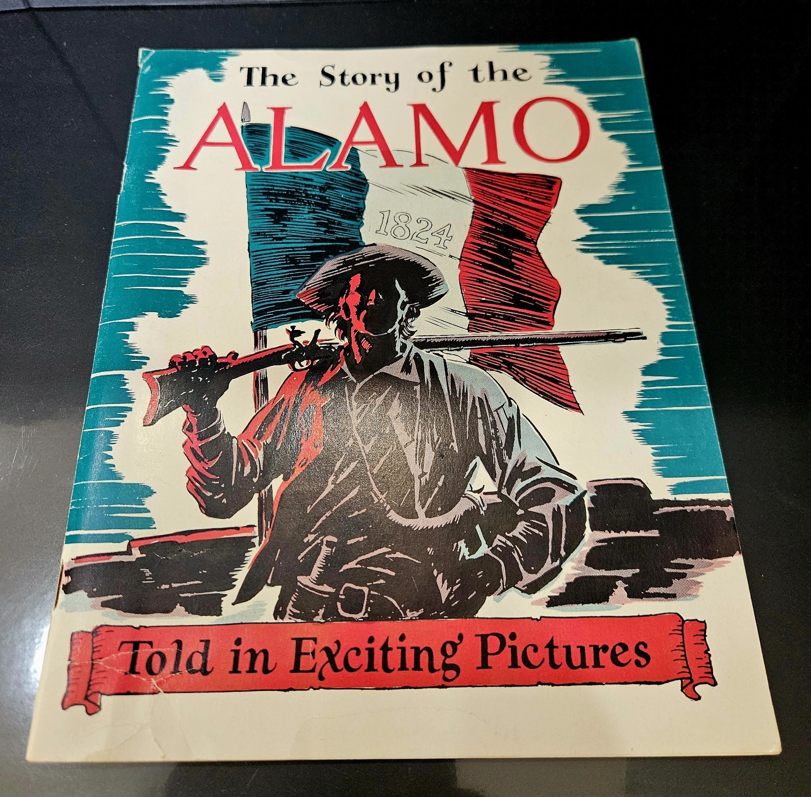 VINTAGE 1955 The Story of the Alamo Comic Book Frederic Ray DRT History Map