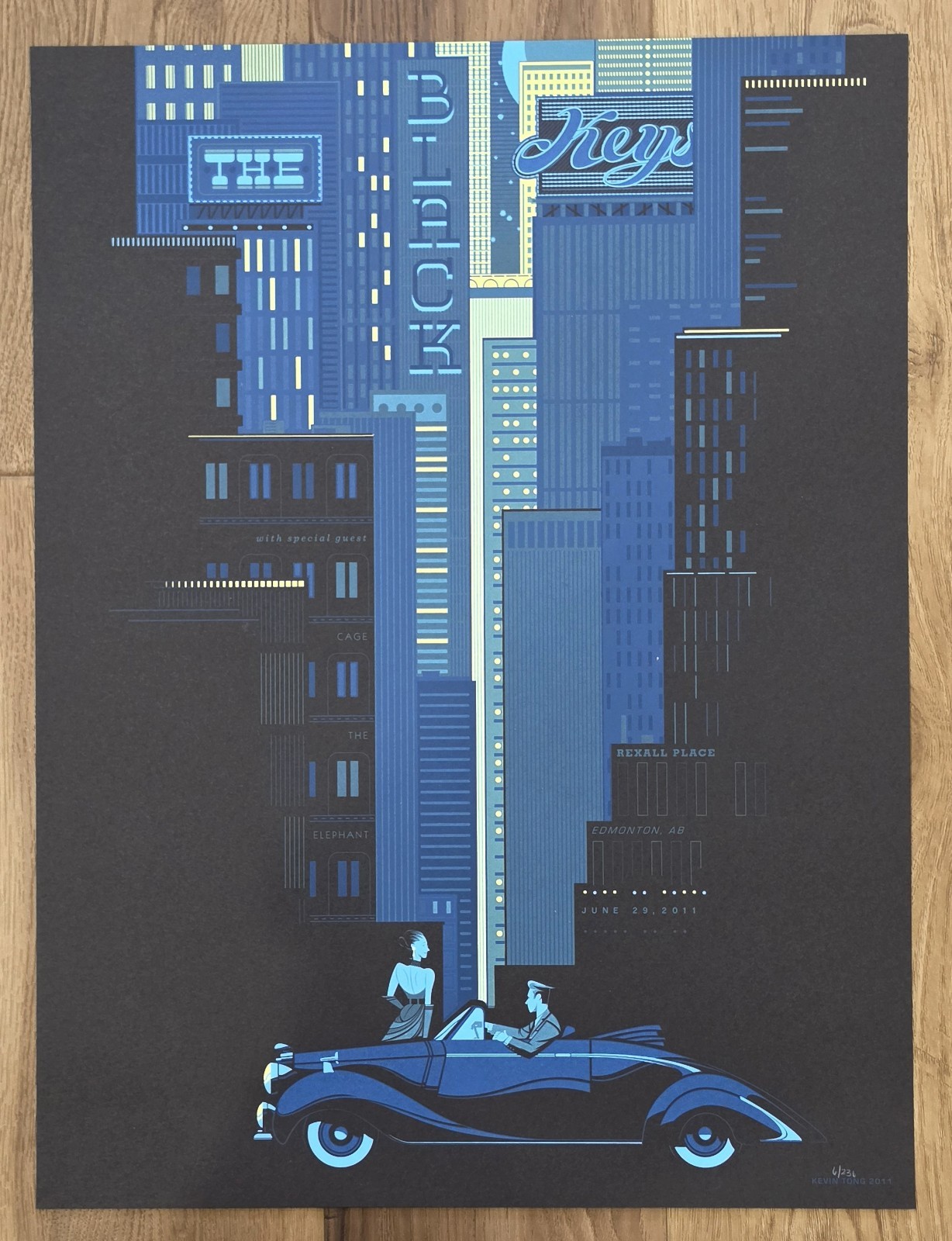 RARE Kevin Tong The Black Keys Screen Print Concert Poster Edmonton 2011 #6/230