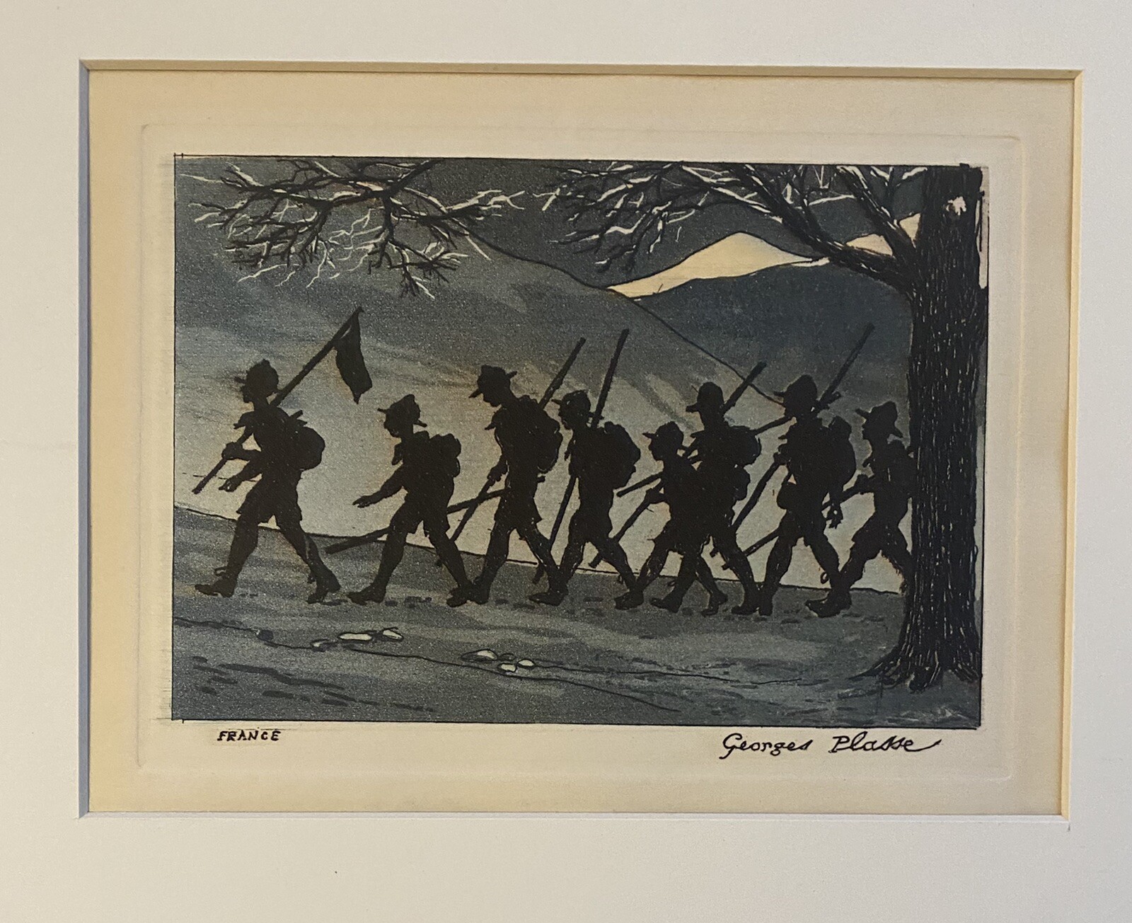 Original Etching By French Artist Georges Plasse Titled France. Signed W/COA Original Etching By French Artist Georges Plasse Titled France. Signed W/COA