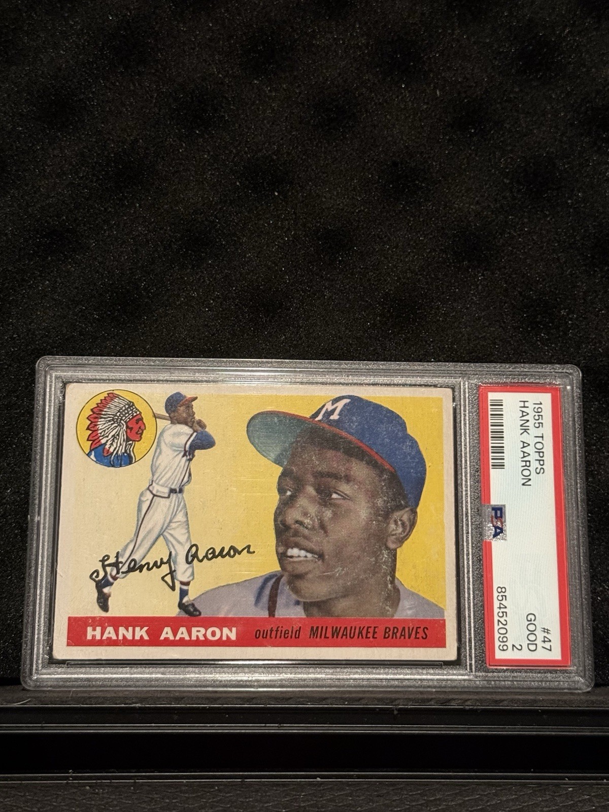 1955 Topps - Hank Aaron #47 PSA 2 Very Good Milwaukee Braves HOF