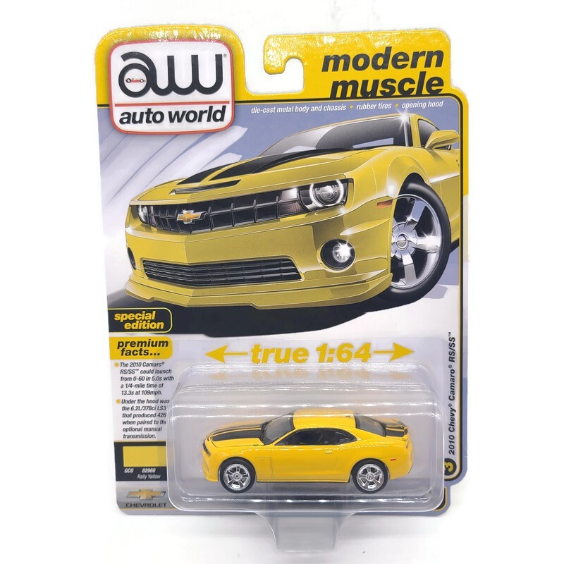 Auto World Premium Modern Muscle 2010 Chevy Camaro RS/SS Rally Yellow Auto World Premium Modern Muscle 2010 Chevy Camaro RS/SS Rally Yellow