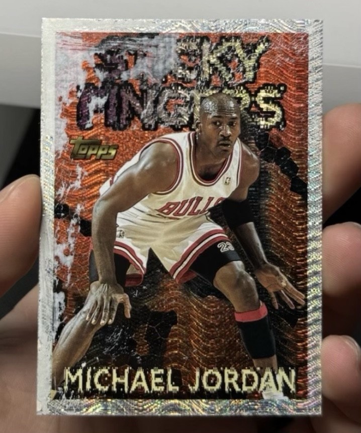 1996-97 Topps - Season\'s Best Sticky Fingers Michael Jordan(DAMAGE) SEE DESC 1996-97 Topps - Season\'s Best Sticky Fingers Michael Jordan(DAMAGE) SEE DESC