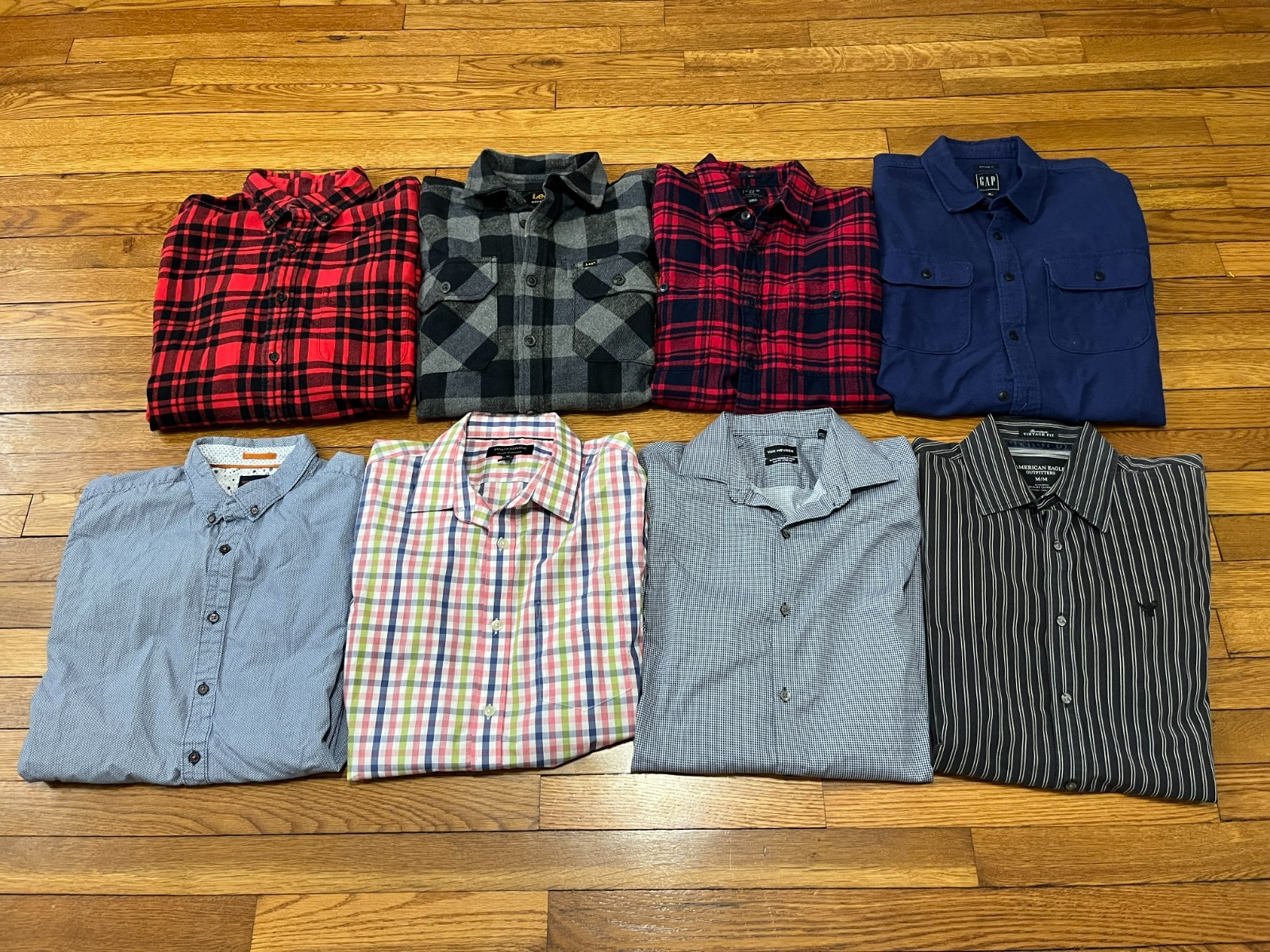 Mens Size Medium Button Down Shirt Lot 8PCS Long Sleeve J Crew Banana Republic Mens Size Medium Button Down Shirt Lot 8PCS Long Sleeve J Crew Banana Republic