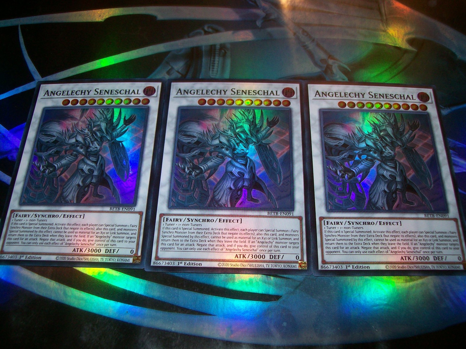 3x Angelechy Seneschal 1st Edition Super Rare BETB-EN091 Yu-Gi-Oh