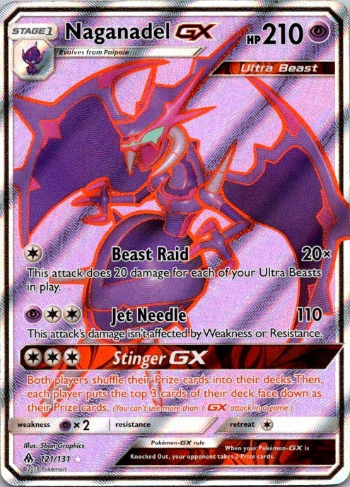 Naganadel GX (Full Art) 121/131 Sm-Forbidden Light Holo