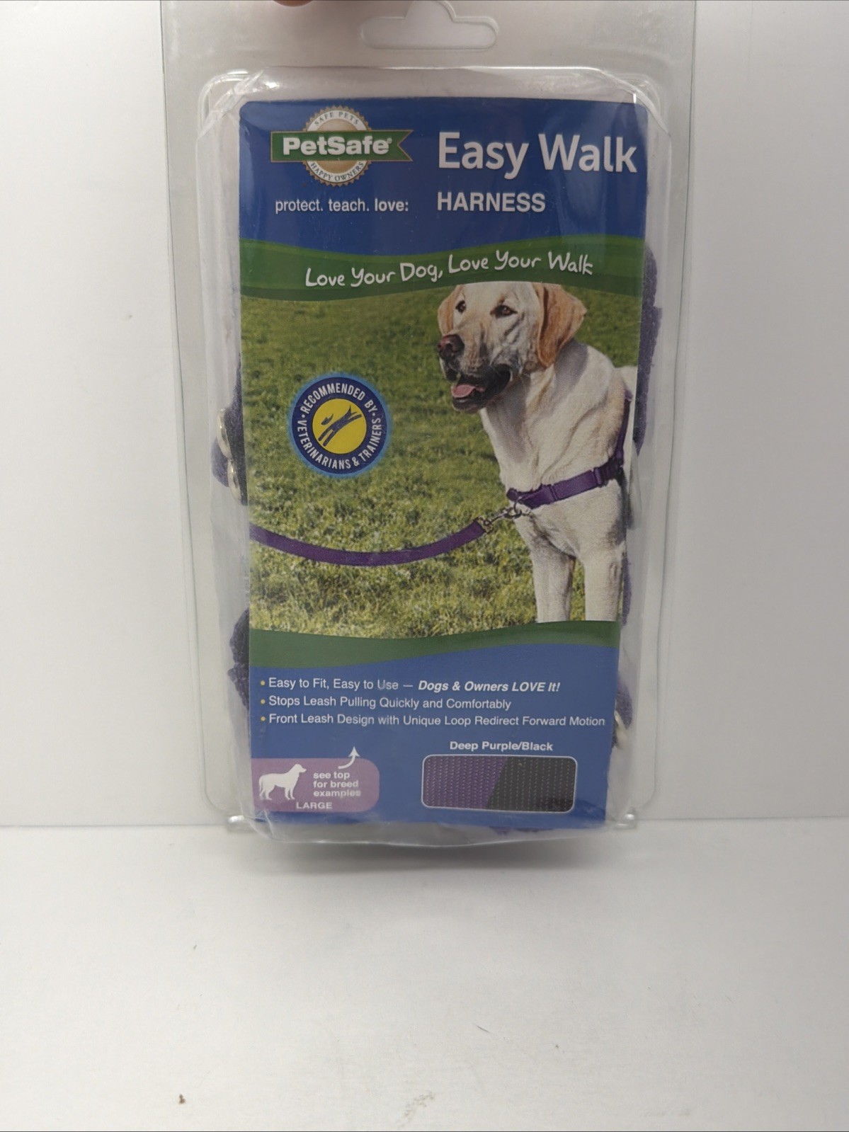 PetSafe Easy Walk Harness - Large - Deep Purple/Black (New in Package) PetSafe Easy Walk Harness - Large - Deep Purple/Black (New in Package)