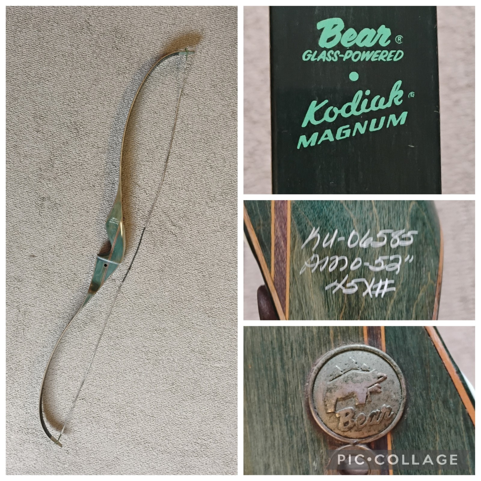Vintage 1974-75 Bear Kodiak Magnum Recurve Bow RH 52\