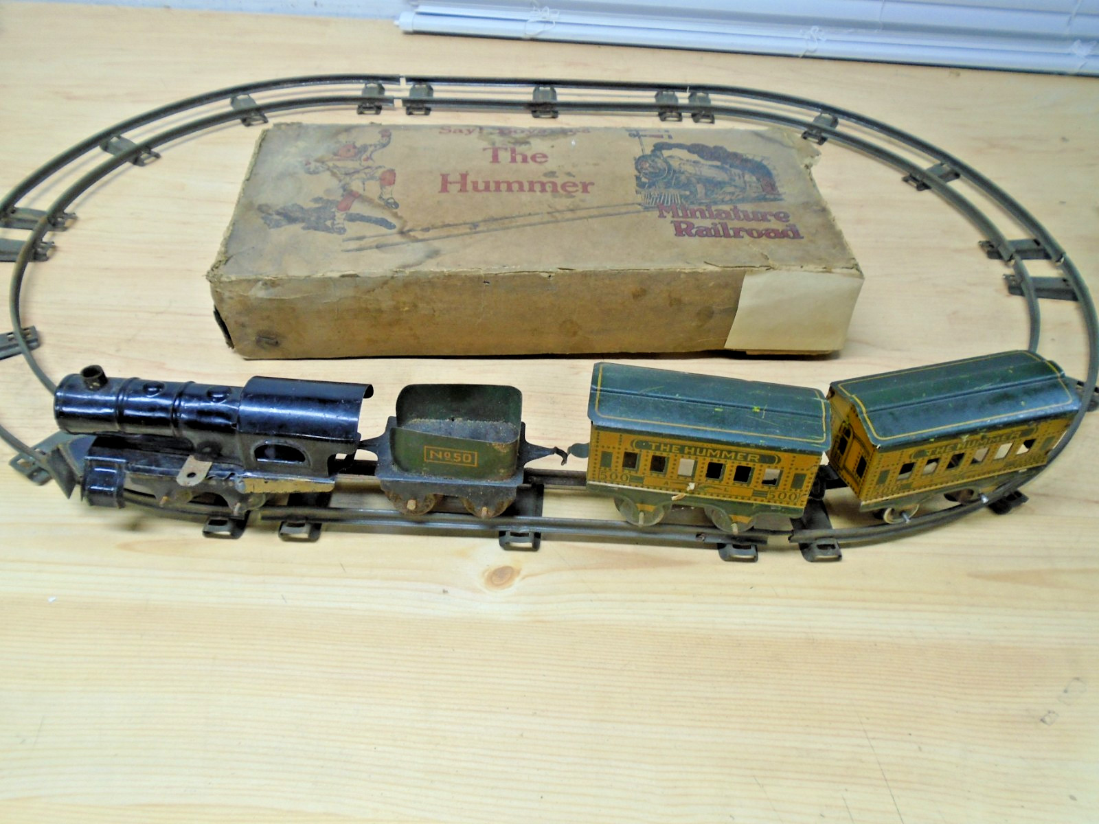 Antique c1915 American Flyer Hummer Train Set Loco+2 Coaches+Rough OB Antique c1915 American Flyer Hummer Train Set Loco+2 Coaches+Rough OB
