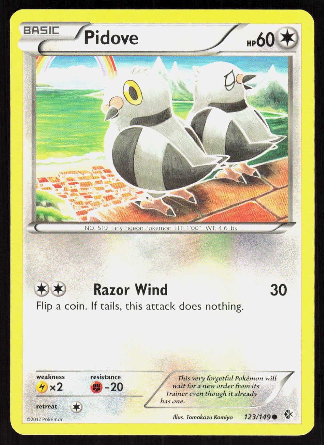 Pidove 123/149 Common Boundaries Crossed Pokemon EN Near Mint