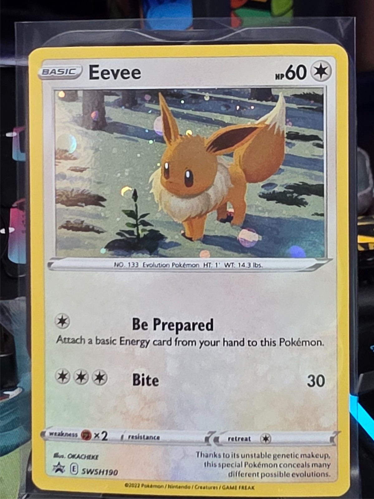 Eevee Black Star Promo SWSH 190 Pokemon Evolving Skies TCG Holo Rare🔥🚀LP+