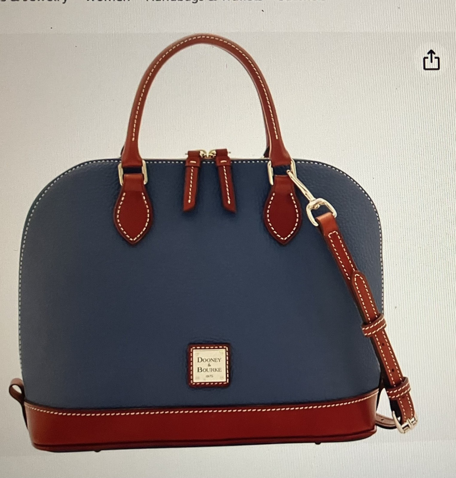 NWT Dooney and Bourke steel blue zip zip sachel NWT Dooney and Bourke steel blue zip zip sachel