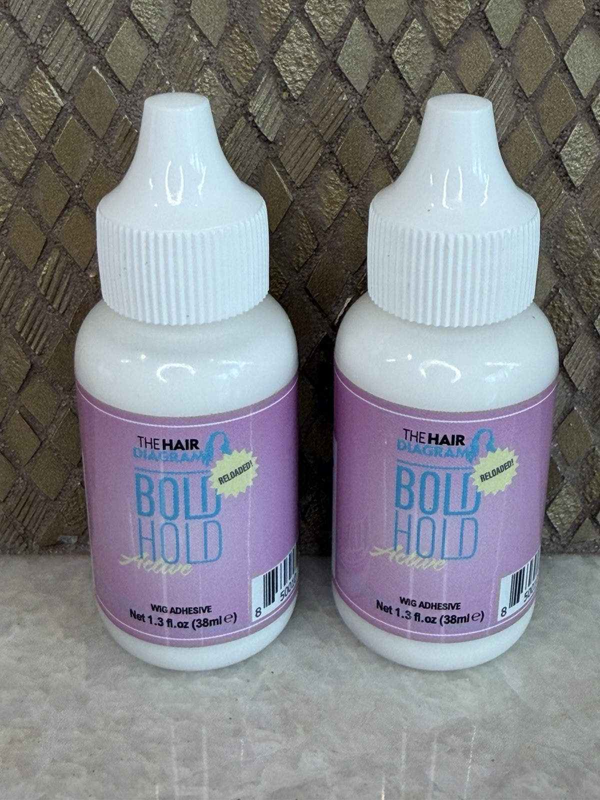 2 Pk The Hair Diagram Bold Hold Active Reloaded Lace Wig Glue, Strong Hold 1.3oz 2 Pk The Hair Diagram Bold Hold Active Reloaded Lace Wig Glue, Strong Hold 1.3oz