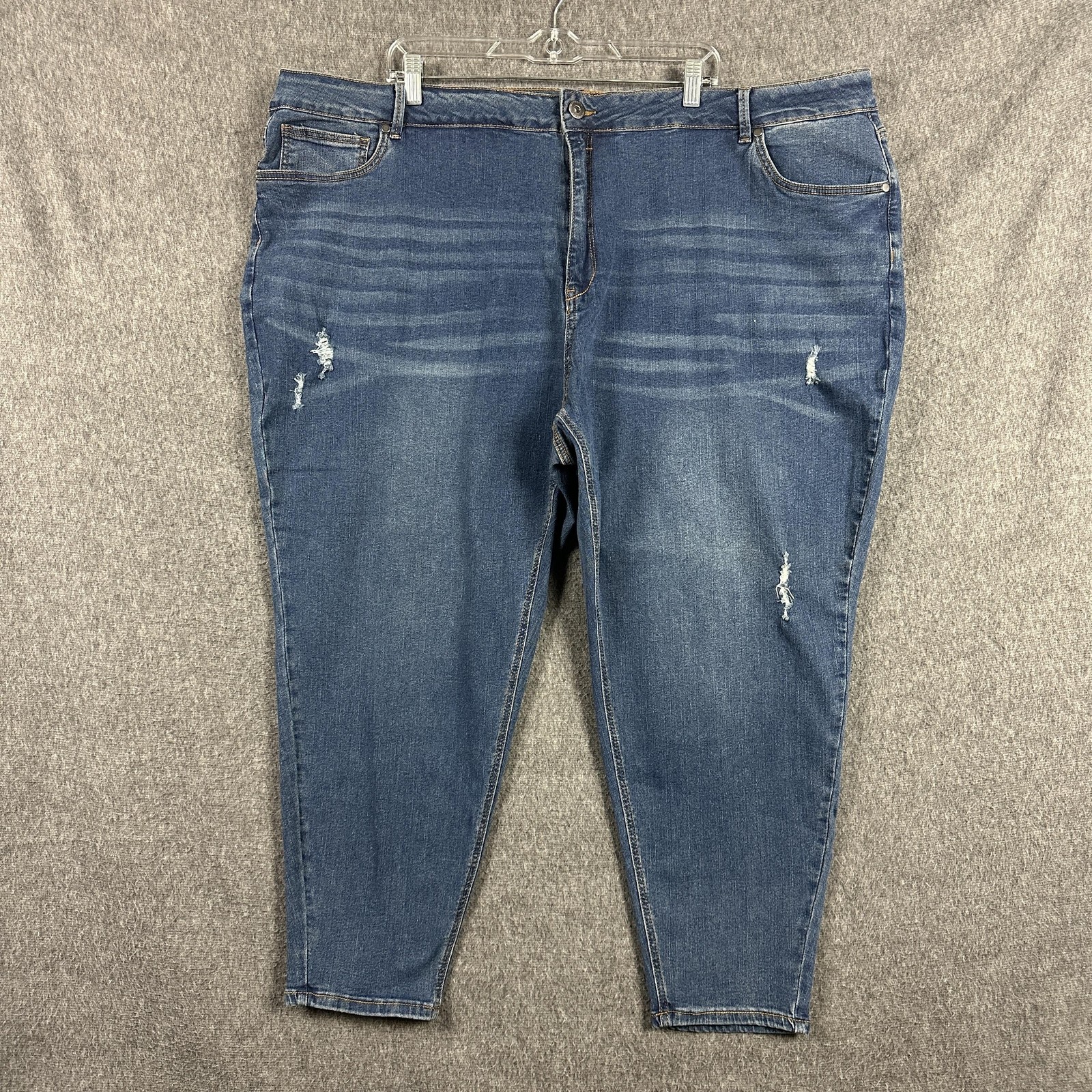 BloomChic Jeans Womens 28 Blue High Rise Distressed Skinny Stretch Plus Size BloomChic Jeans Womens 28 Blue High Rise Distressed Skinny Stretch Plus Size