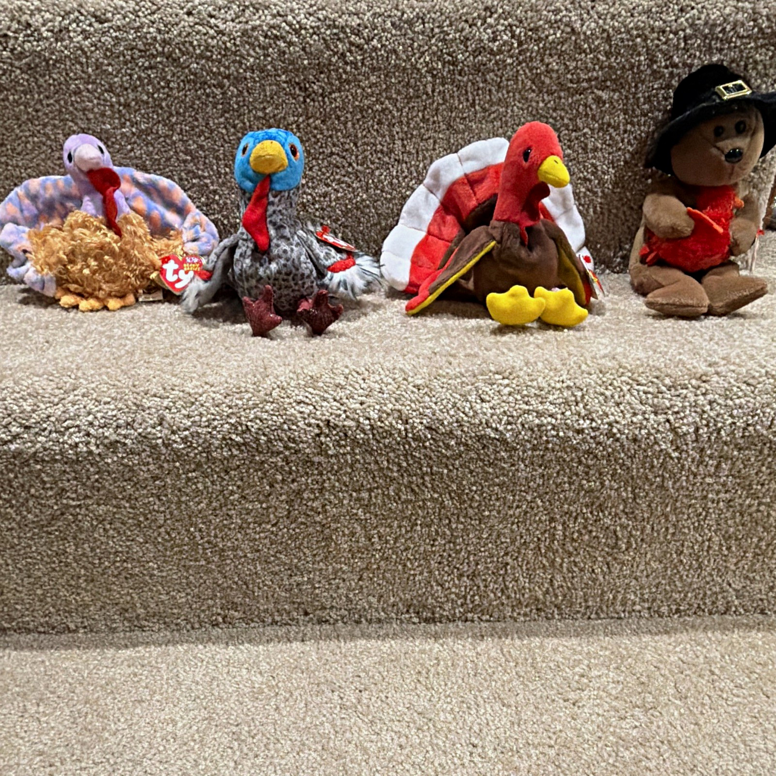 Ty Beanie Babies Turkey Plush Lot of 4 w/ Tags Vintage 2000 Ages 3-7 Ty Beanie Babies Turkey Plush Lot of 4 w/ Tags Vintage 2000 Ages 3-7