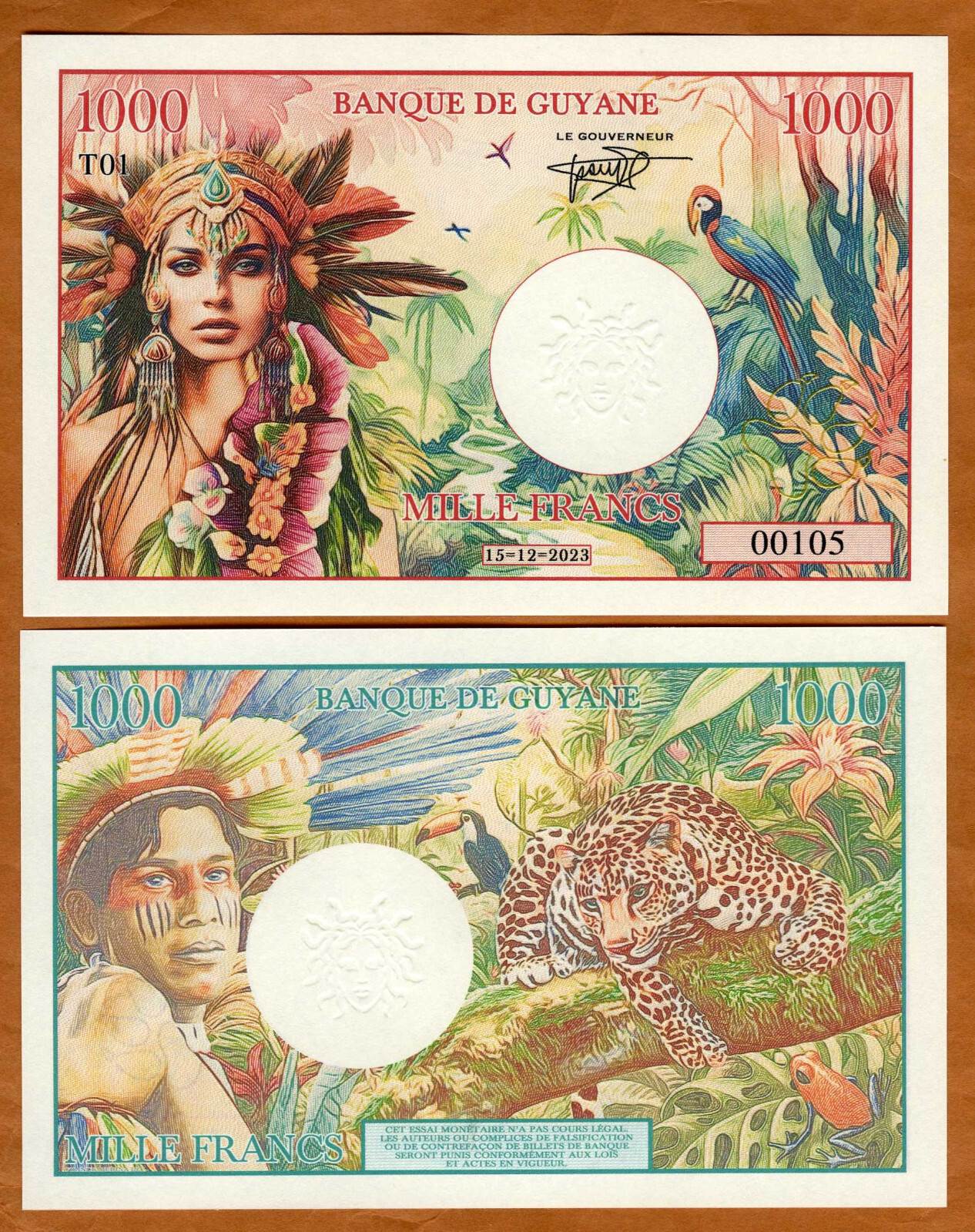 French Guyana, 1000 Francs, 2023-2026 Private Issue Fantasy