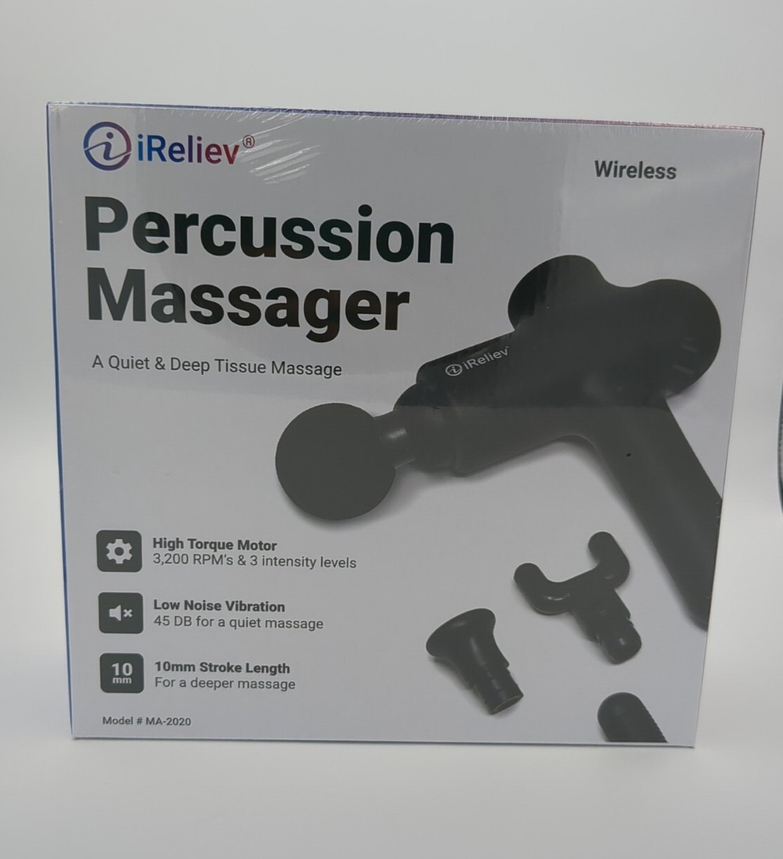 Percussion Massage Gun by iReliev Wireless for Quite Deep Tissue NEW - Open Box Percussion Massage Gun by iReliev Wireless for Quite Deep Tissue NEW - Open Box