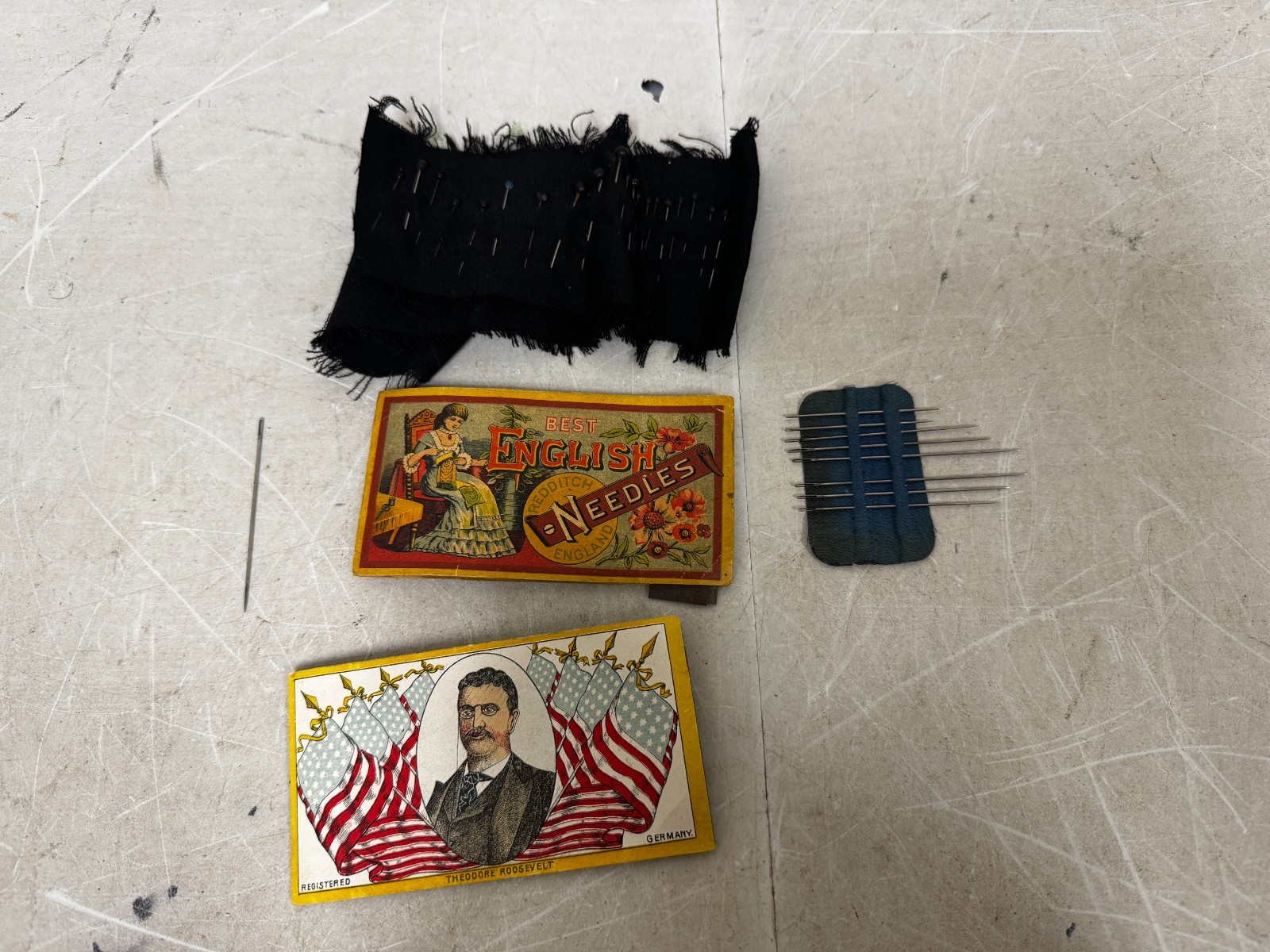 Vintage Theodore Roosevelt Redditch English Sewing Needles Lot Vintage Theodore Roosevelt Redditch English Sewing Needles Lot