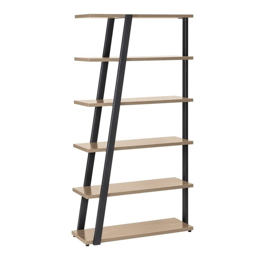 Mirella 5 Shelf Bookshelf in Sand Dune