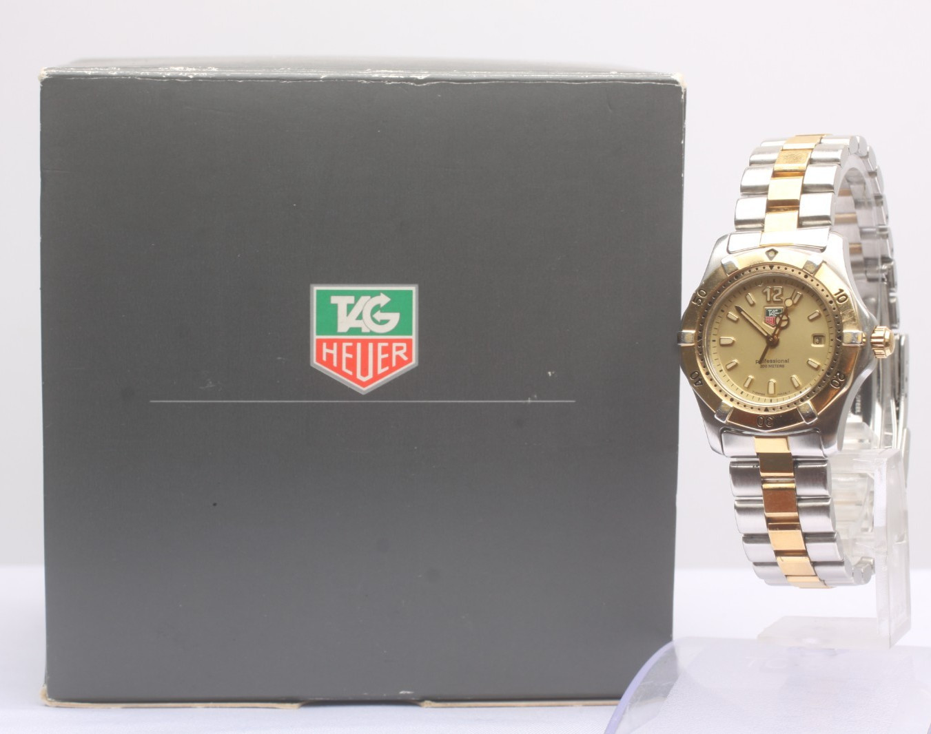 [EXC+6 w/Box] Tag Heuer Professional WK1321 Gold Dial 29mm Women\'s Quartz Watch