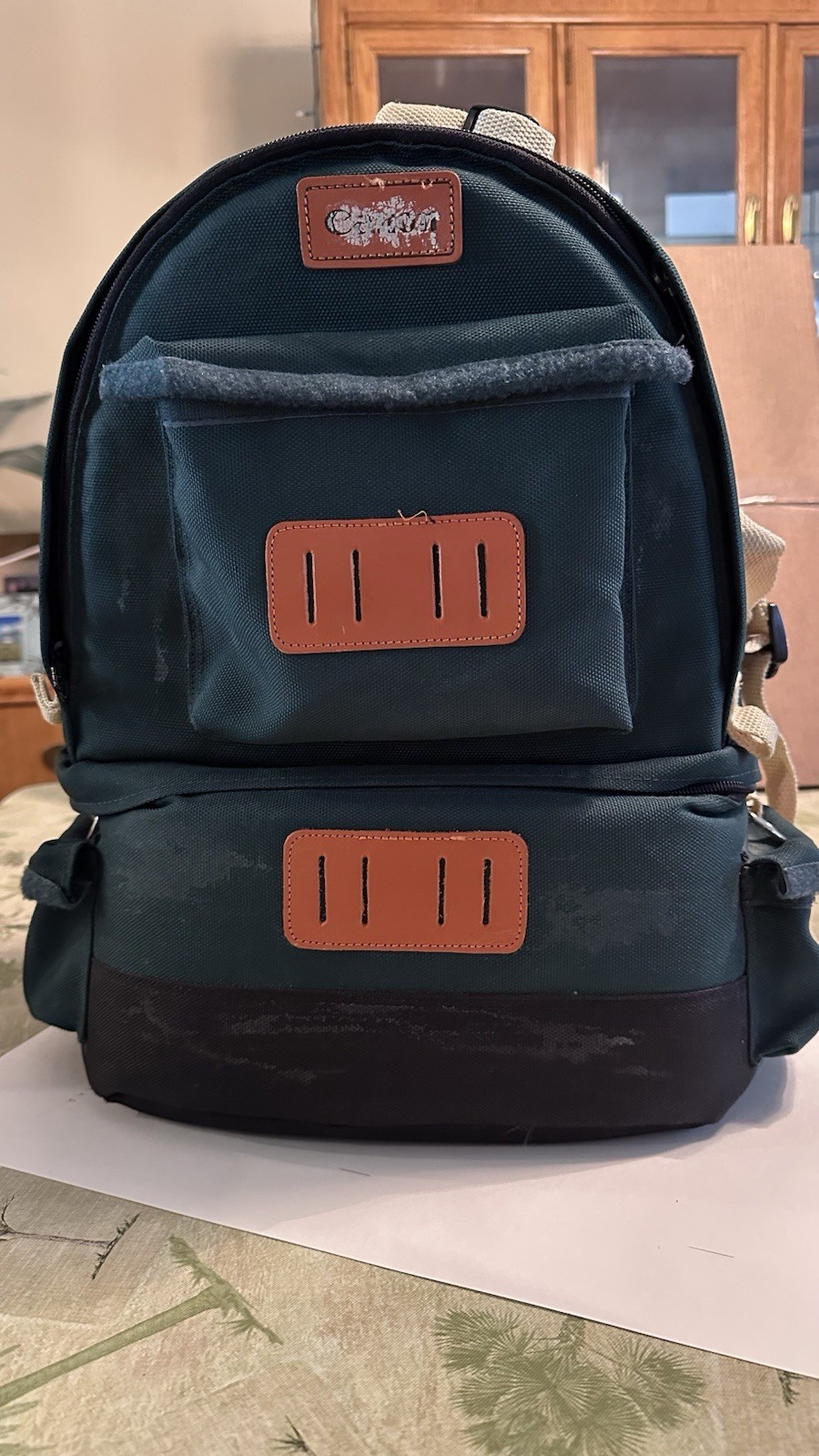 Vintage Canon Camera Professional Padded Backpack Canvas Travel Bag Green Vintage Canon Camera Professional Padded Backpack Canvas Travel Bag Green