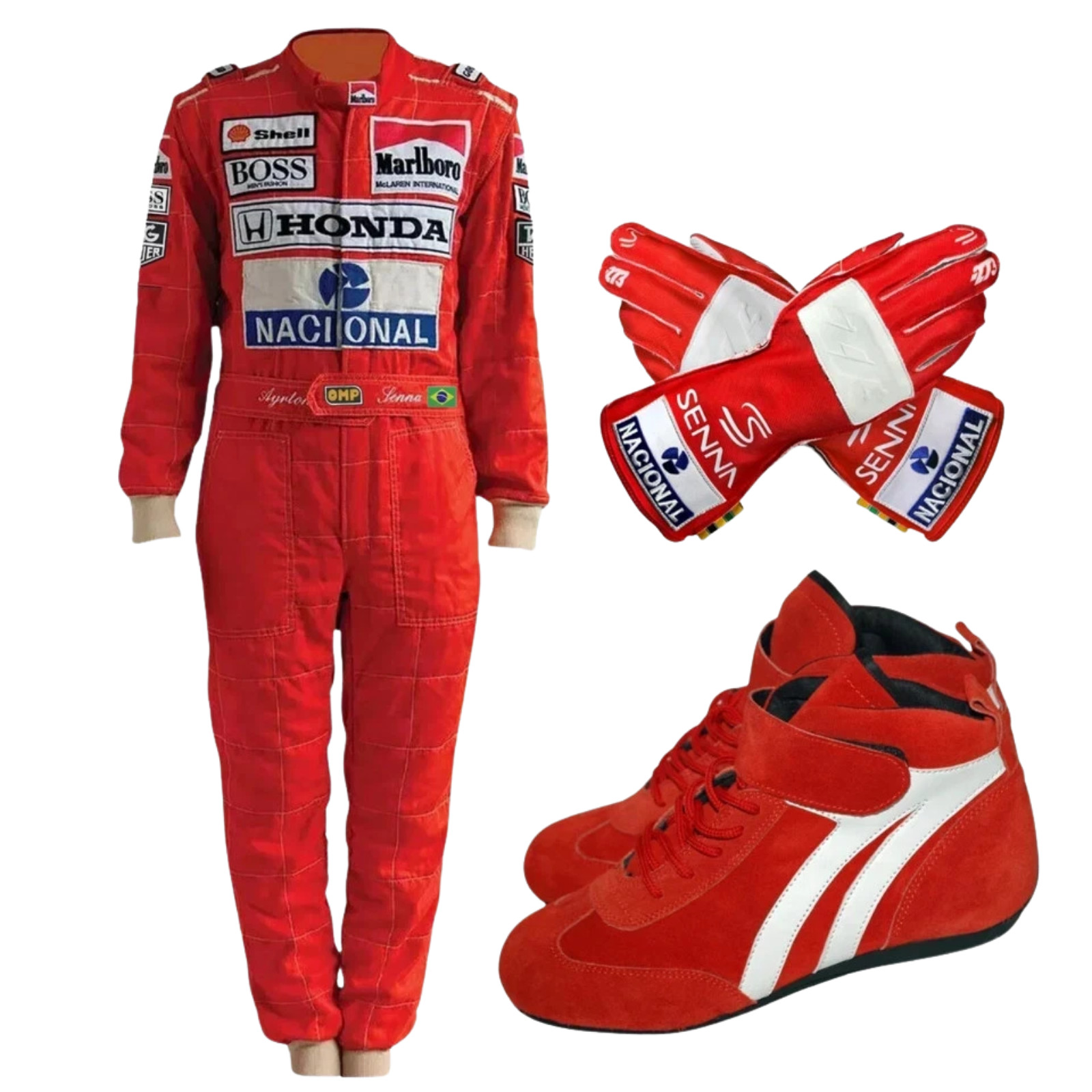 New Ayrton Senna F1 Go Kart Racing Suit | Embroidery | Free Balaclava 