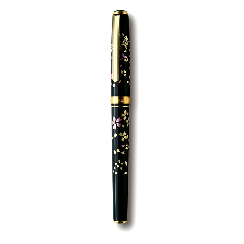 Hakuichi Kanazawa Gold Leaf Fountain Pen Medium Nib Sakura Fubuki Japan