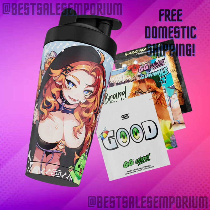 GamerSupps GG Waifu Creator Cup - Buffpup: Metal Shaker w/ Samples - IN-HAND GamerSupps GG Waifu Creator Cup - Buffpup: Metal Shaker w/ Samples - IN-HAND
