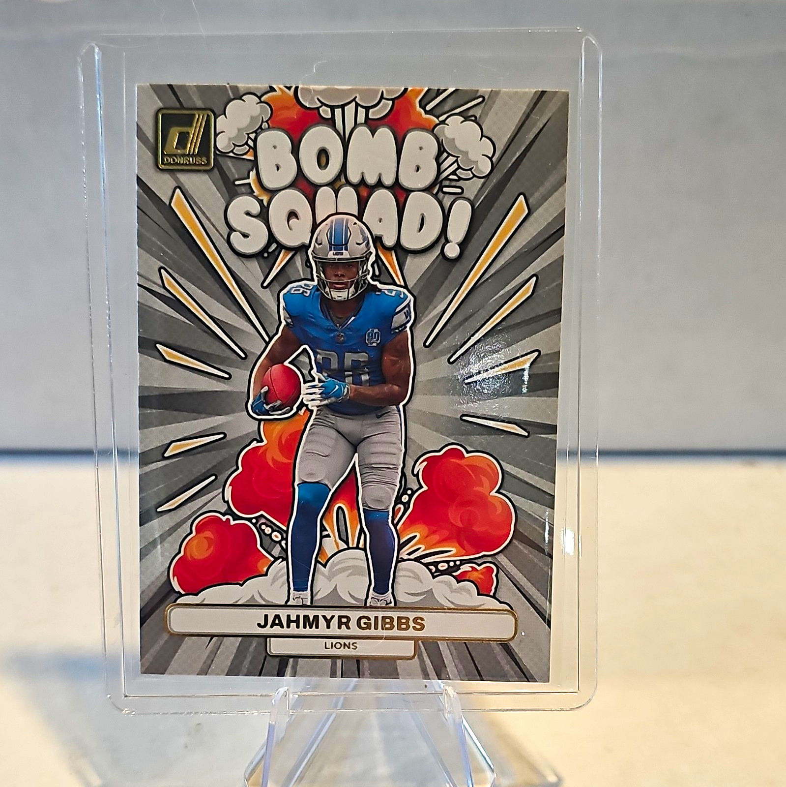 Panini Donruss 2023 Bomb Squad Jahmyr Gibbs #BS-26 Detroit Lions RC Panini Donruss 2023 Bomb Squad Jahmyr Gibbs #BS-26 Detroit Lions RC