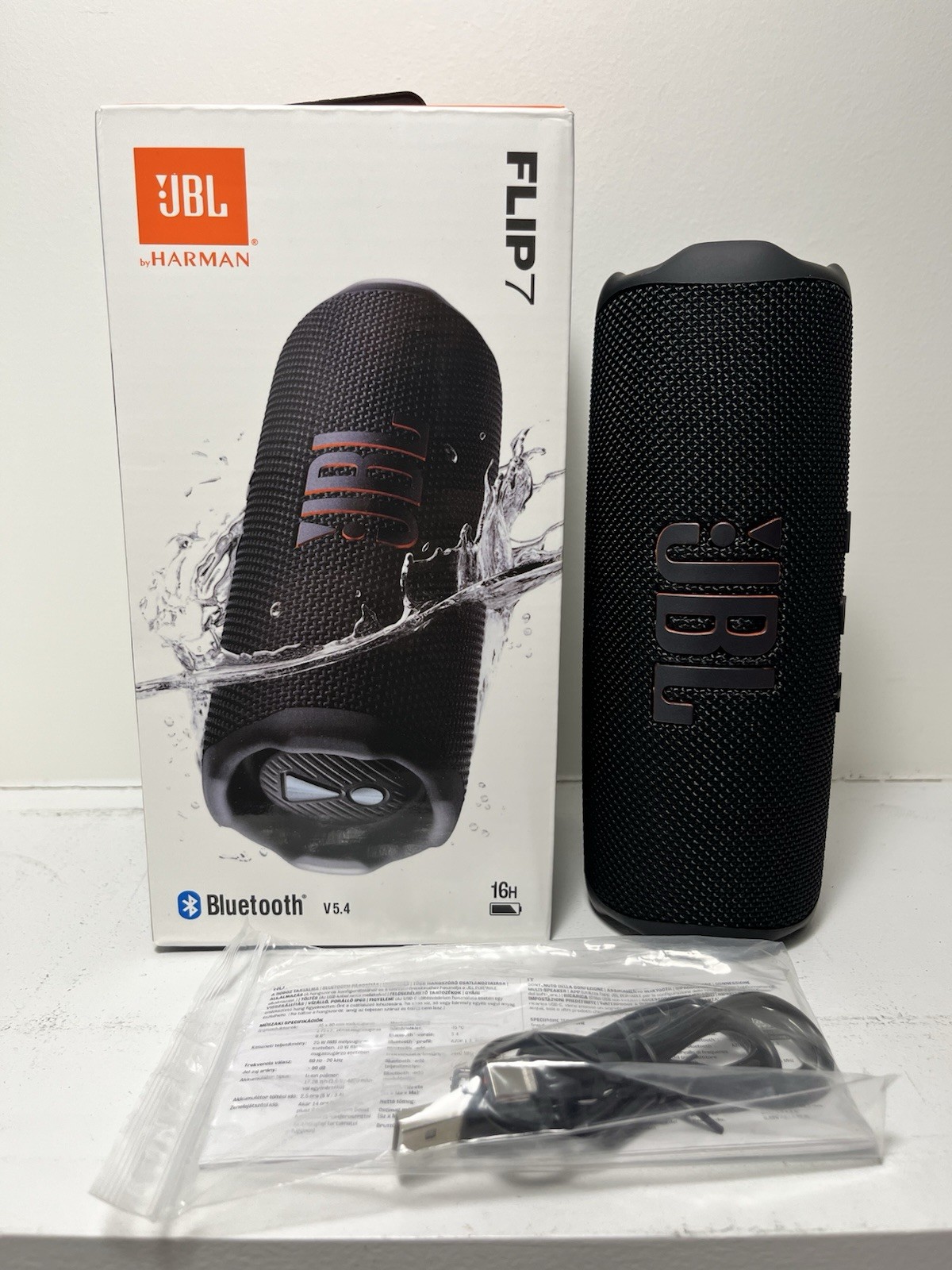JBL Flip 7  Portable Waterproof Bluetooth Speaker | Black