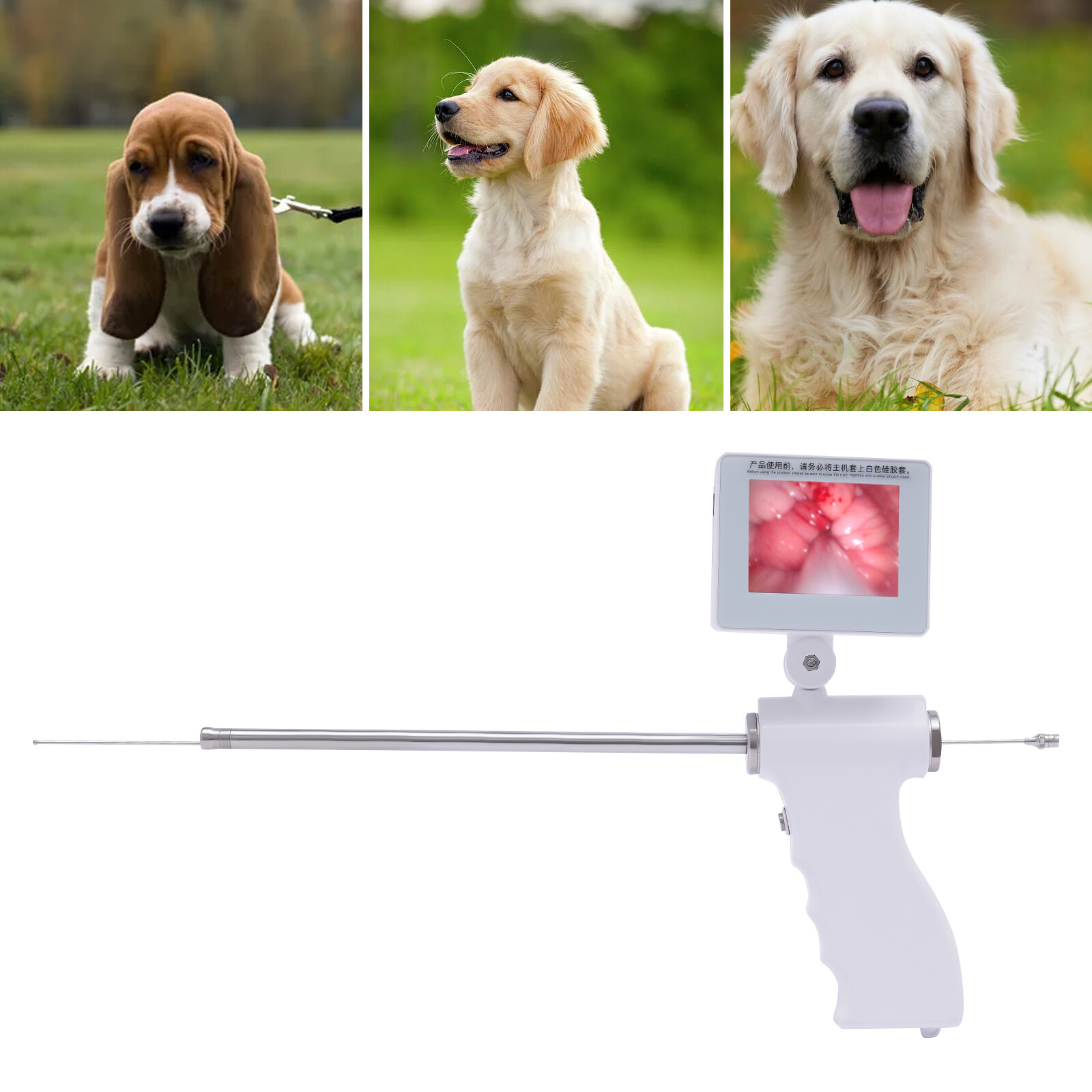 Visual Artificial Insemination AI Gun Breeding Device Dog Endoscope Breeding Kit