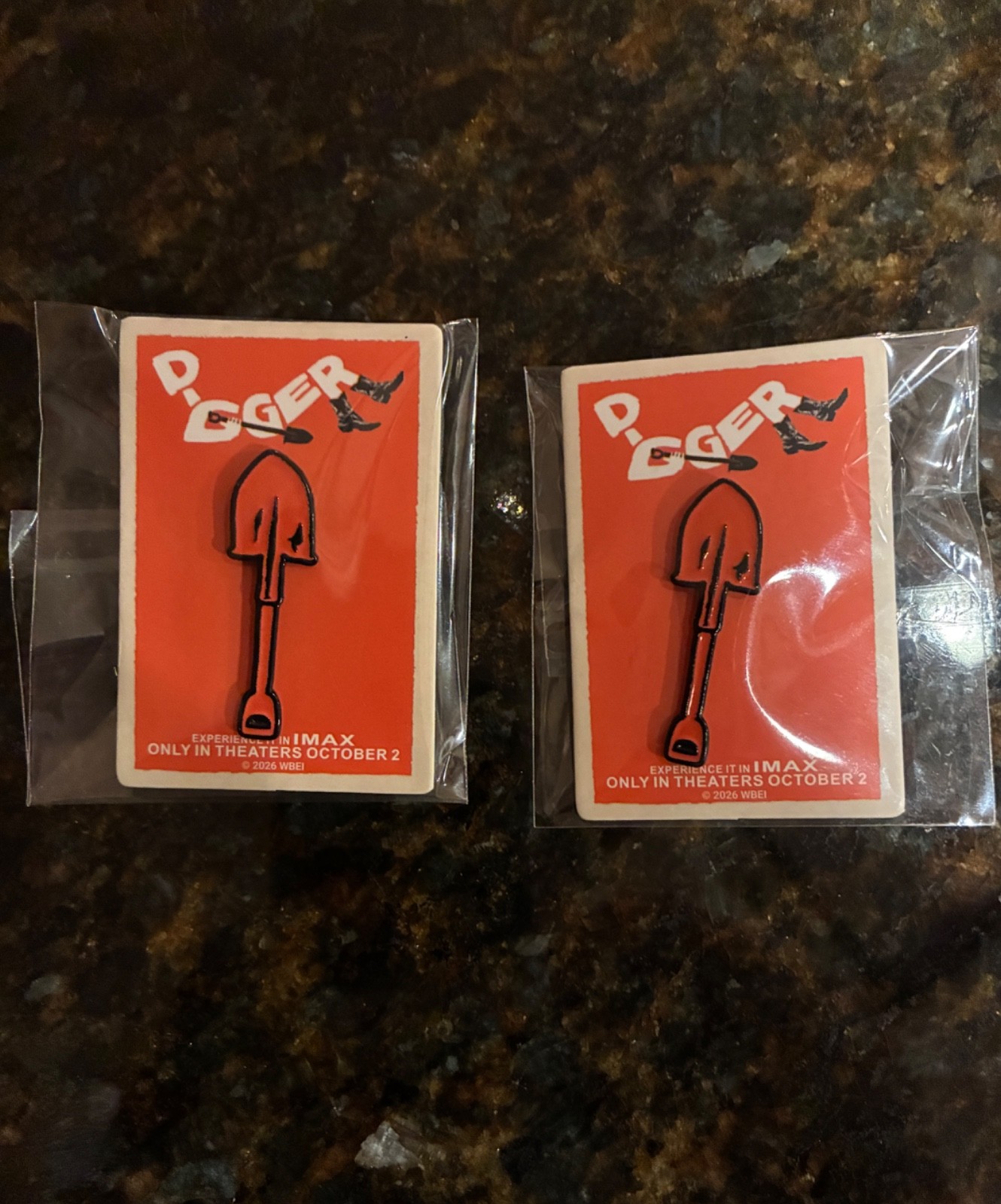 (2) Digger Movie (2026) Shovel Promo Pins In Hand Ships Now NEW Tom Cruise Regal (2) Digger Movie (2026) Shovel Promo Pins In Hand Ships Now NEW Tom Cruise Regal
