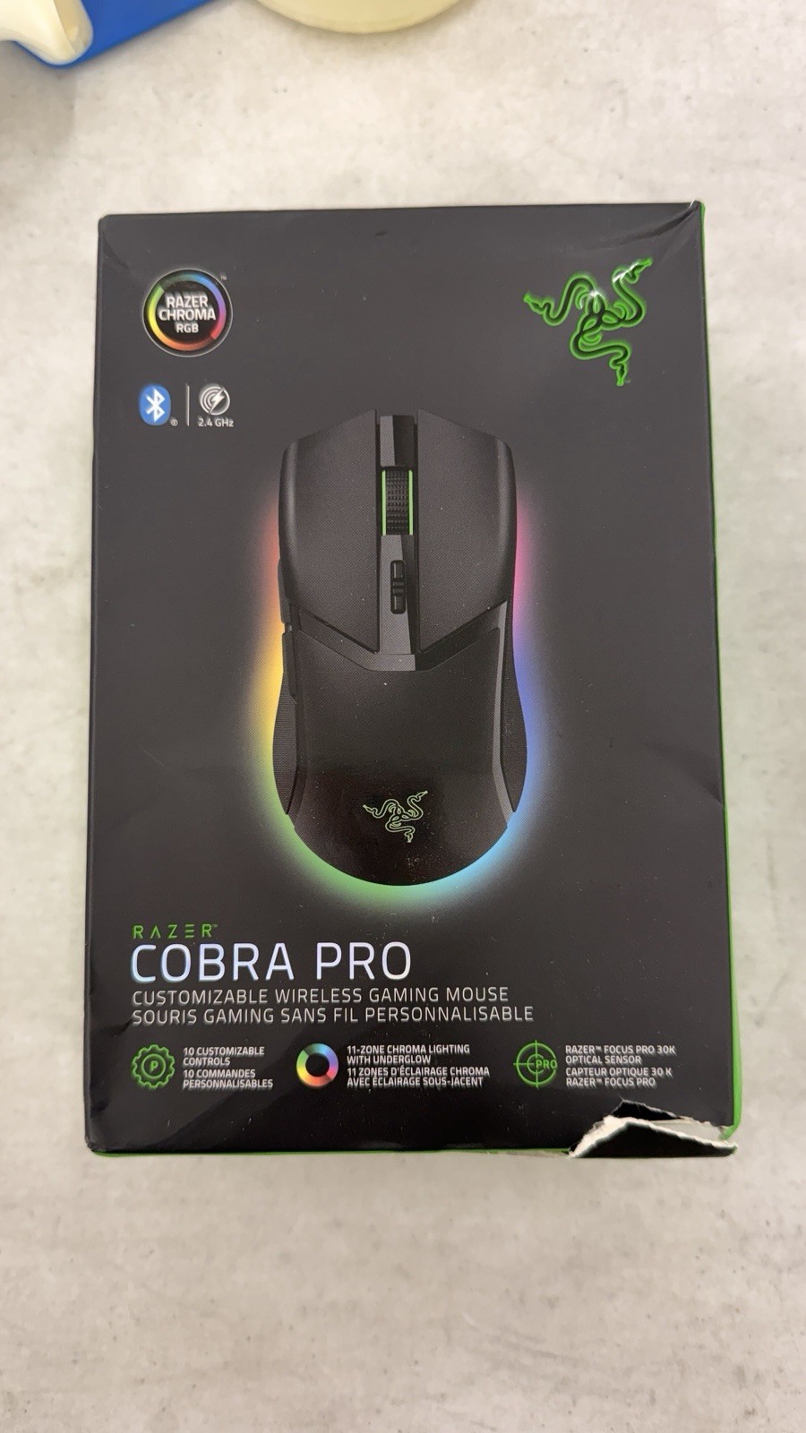 RAZOR RAZER COBRA PRO WIRELESS GAMING MOUSE 2.4 GHZ 170 HR BATTERY BLACK RAZOR RAZER COBRA PRO WIRELESS GAMING MOUSE 2.4 GHZ 170 HR BATTERY BLACK