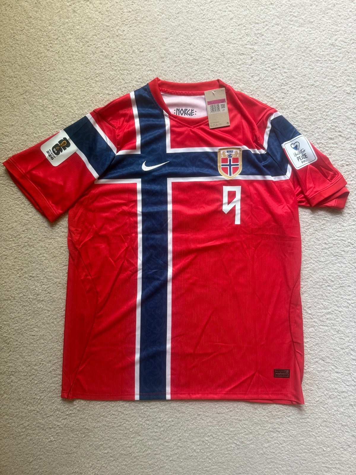 FIFA 2026 Norway National Soccer Team Jersey Home Version #9 Braut Haaland