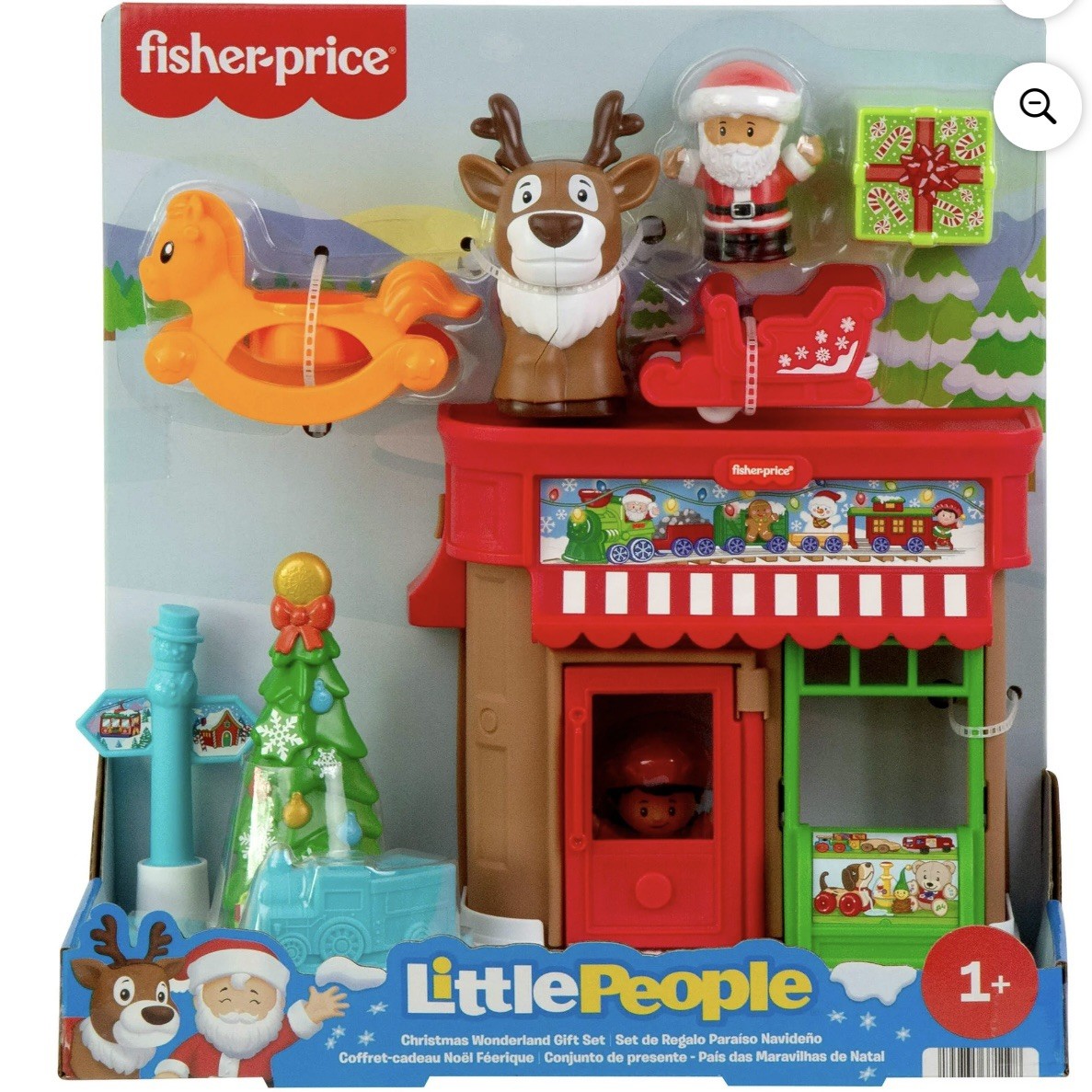 Fisher-Price Little People Christmas Wonderland Gift Set Santa Reindeer Elf NIB
