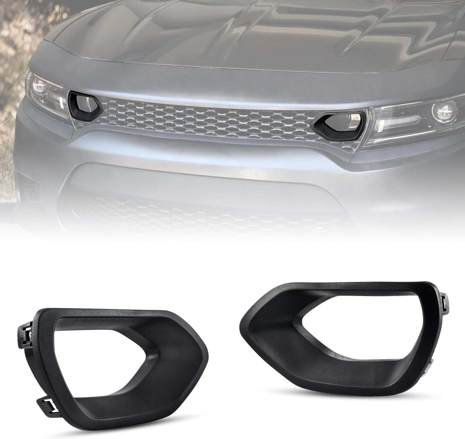 Front Bumper Grille Inserts for 2015-2021 Dodge Charger SRT, Front Bumper