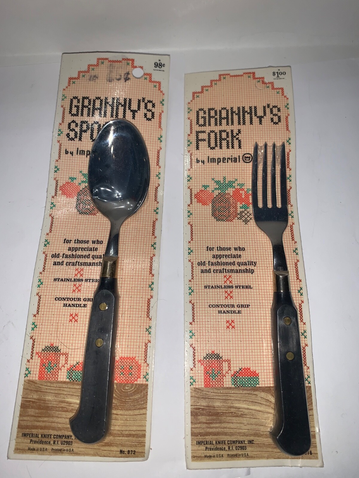 VTG Imperial  Granny's Fork and Spoon New In Package