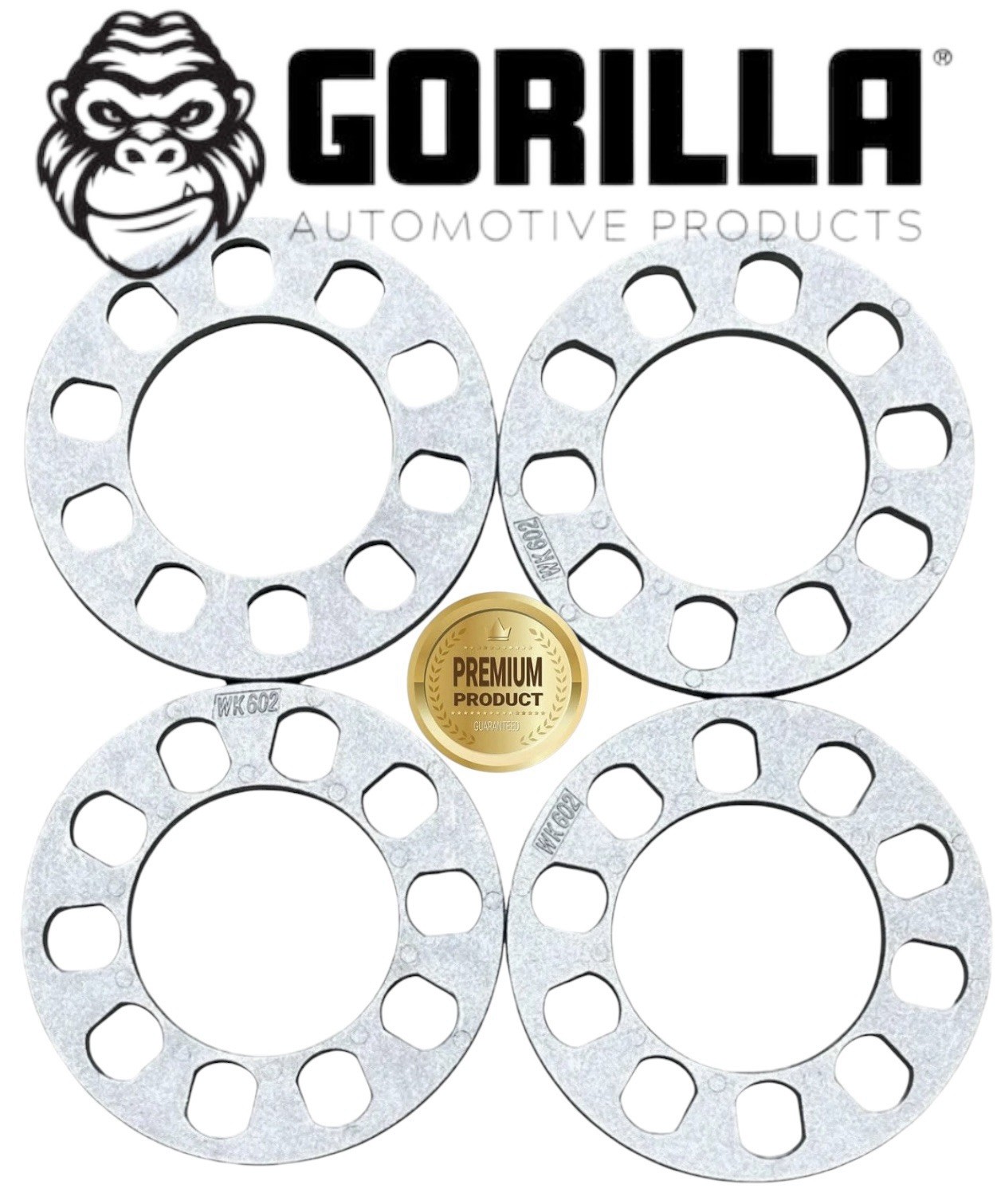 (4) 1/4” 5 Lug Universal Wheel Spacer 5x4.5 (115) 5x4.75 (120) 5x5 (127) GORILLA (4) 1/4” 5 Lug Universal Wheel Spacer 5x4.5 (115) 5x4.75 (120) 5x5 (127) GORILLA