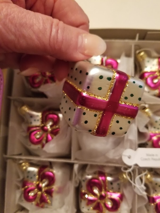 Vintage Mercury Glass Christmas ornaments Czech Republic NOS - package Vintage Mercury Glass Christmas ornaments Czech Republic NOS - package
