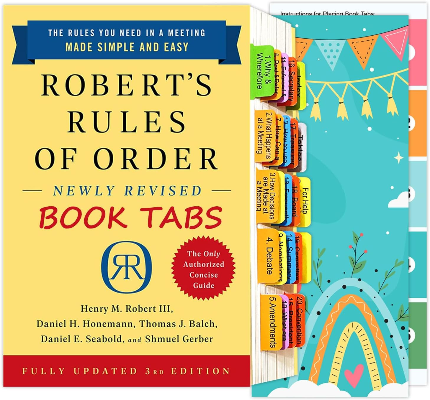 Book Tabs for Robert'S Rules of Order Newly Revised in Brief, 3Rd Edition,23 Book Tabs for Robert'S Rules of Order Newly Revised in Brief, 3Rd Edition,23