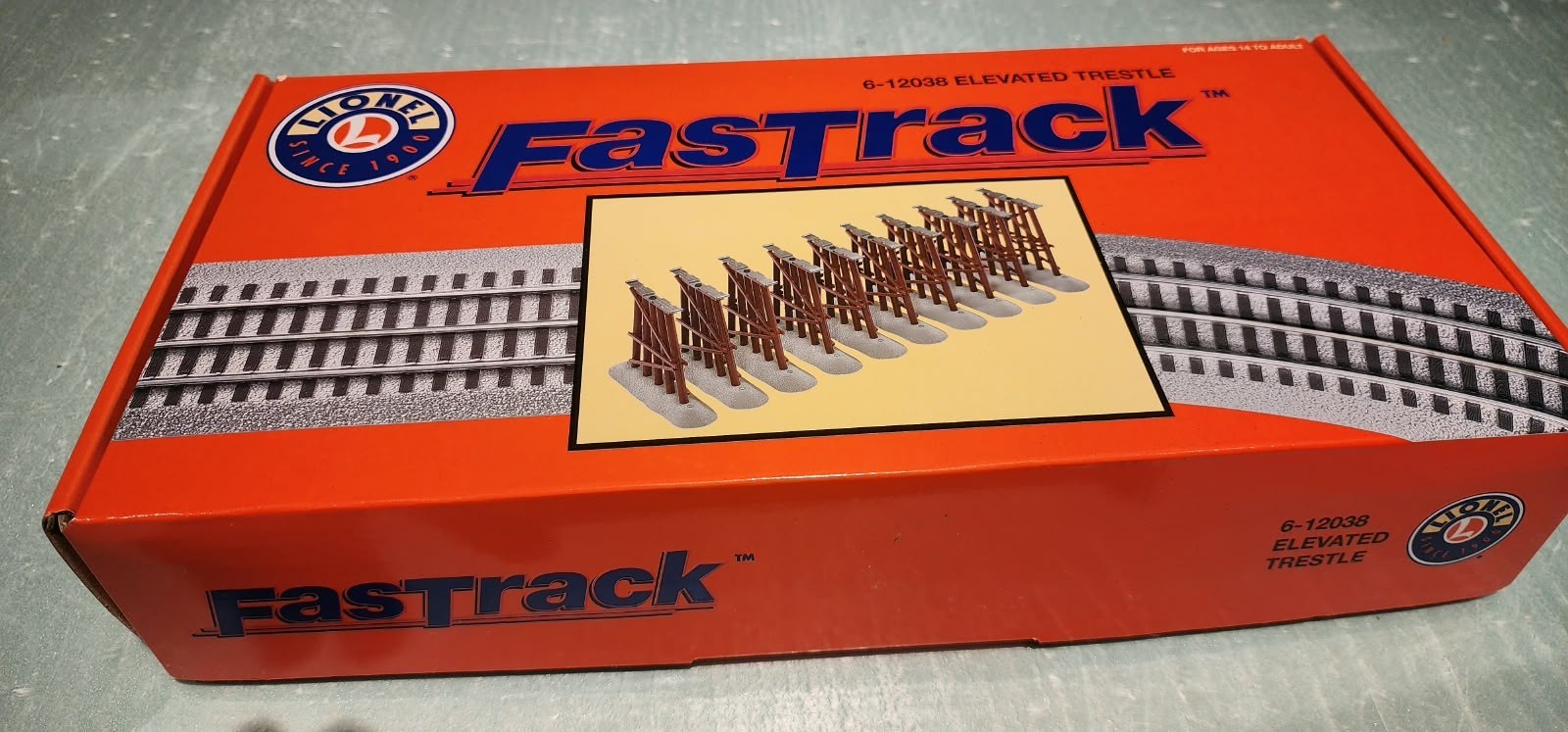 Lionel 6-12038 FasTrack Elevated Trestle Set O Gauge 10 Piece Complete w/ Box