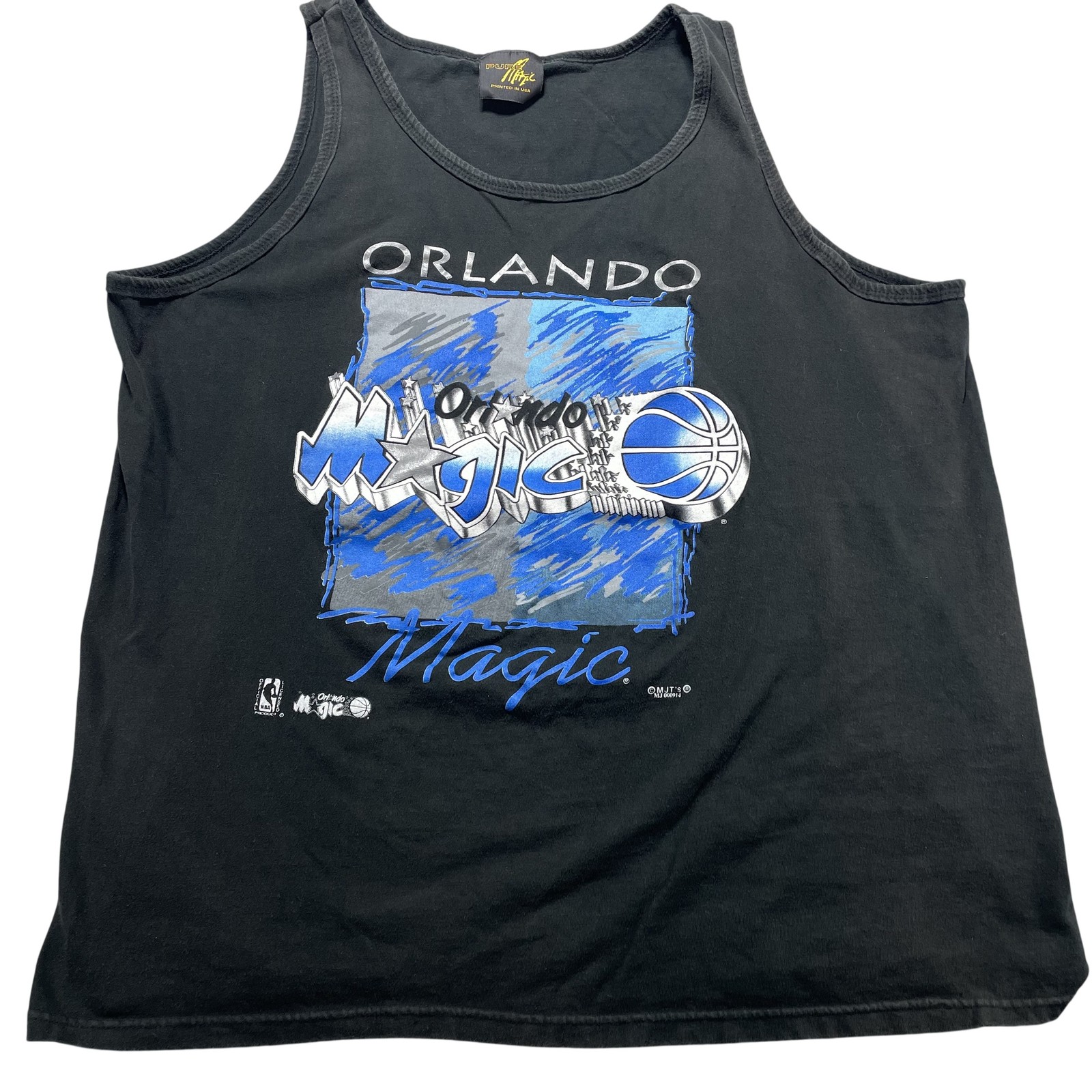Vintage Orlando Magic Shirt Mens XL Black NBA Basketball Tank Pure Magic 90s