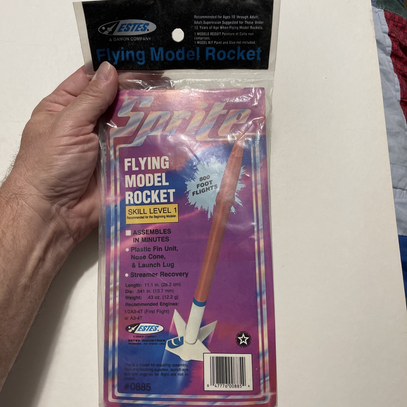 Rare Estes Vintage model rocket kit Sprite #0885 Factory Sealed New Rare Estes Vintage model rocket kit Sprite #0885 Factory Sealed New