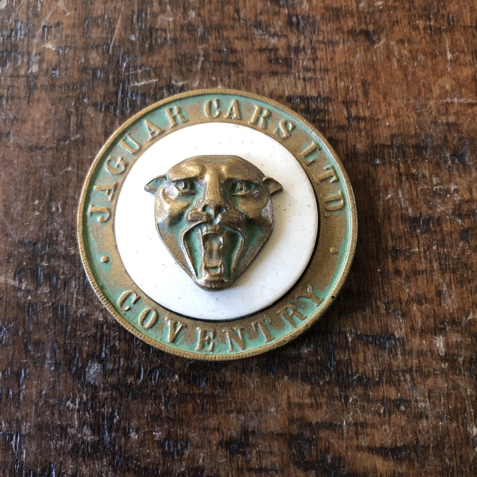 Vintage Jaguar XK Coventry Emblem Grill Badge? Vintage Jaguar XK Coventry Emblem Grill Badge?