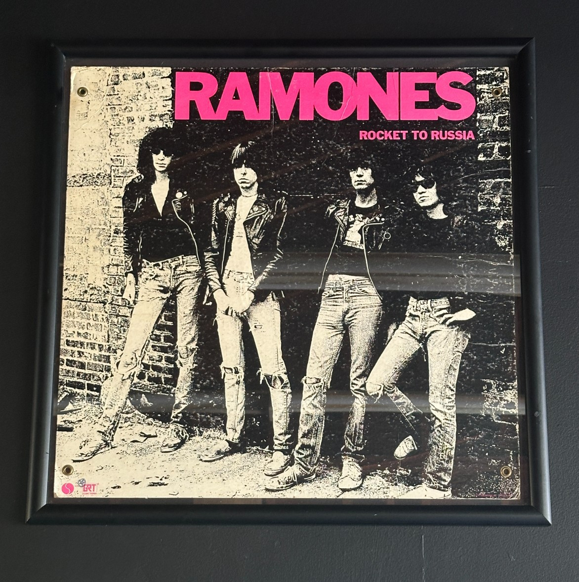 RAMONES ~ FRAMED -ORIGINAL -RARE -Rocket to Russia Cardboard Promo poster -1977